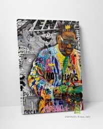 Biggie Smalls Notorious B.i.g. Graffiti Canvas Art Print Wall Framed Picture Music Decor Ready To Hang -E92 - thumbnail 1