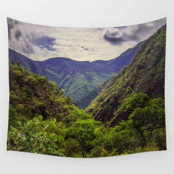 Jungle Traveler Tapestry, Scenic Tapestry, Rainforest Tapestry, Mountain Tapestry, Nature Wall Hanging - image 1
