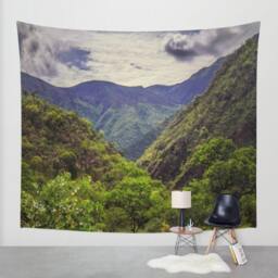 Jungle Traveler Tapestry, Scenic Tapestry, Rainforest Tapestry, Mountain Tapestry, Nature Wall Hanging - thumbnail 3