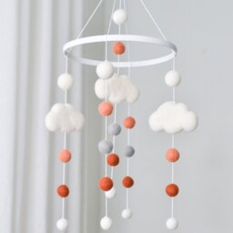 Baby Mobile/Baby Crib Mobile /Wool Felt Balls/Felt Cloud/Nursery Mobile/Terracotta Mobile/ Crib Mobile/ Decor/Bed Decor - thumbnail 2
