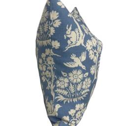 Schumacher Woodland Silhouette Cadet Cushion Cover Pillow Double Sided - thumbnail 3
