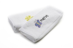 Embroidered Kids Towel Personalized Turkish Cotton Daisy Towel