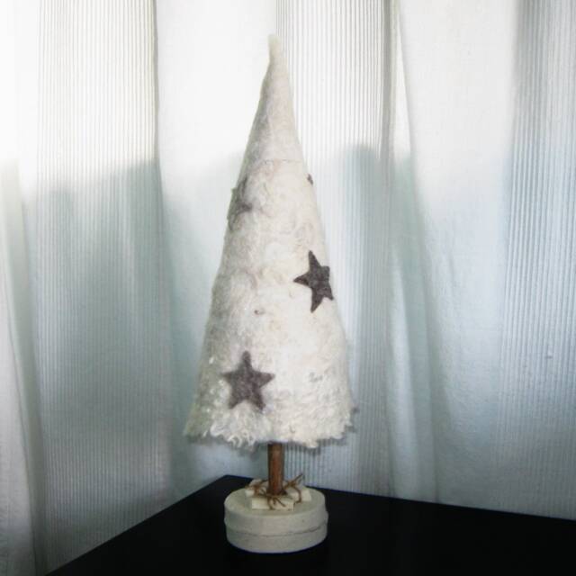 Felted Christmas Tree Stars Art - image 1