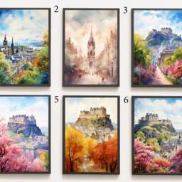 Edinburgh Scotland Print Cityscape Wall Art, Framed Or Unframed - thumbnail 2
