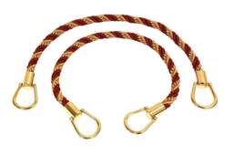 Pair Of Elegant Burgundy Red, Gold Curtain & Drapery Rope Tiebacks, 18 Inch Long, Approx. 1/2 Thick Irtbm Color 1253