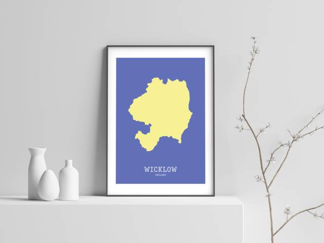 Wicklow Map Print, Modern Irish Wall Art - image 1