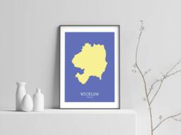 Wicklow Map Print, Modern Irish Wall Art - thumbnail 1