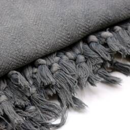 55''83'' Dark Green Stonewashed Throw Blanket, Turkish Cotton Couch Couch, Sofa Cover, Bed Spread, Porch Cozy Blanket - thumbnail 4