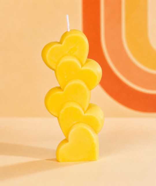Heart Pillar Candle All-Natural Soy Wax, Handmade in Toronto - image 1
