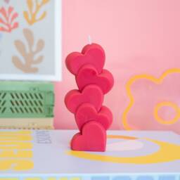 Heart Pillar Candle All-Natural Soy Wax, Handmade in Toronto - thumbnail 3
