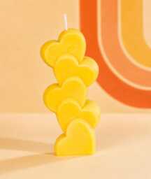 Heart Pillar Candle All-Natural Soy Wax, Handmade in Toronto - thumbnail 1