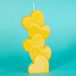 Heart Pillar Candle All-Natural Soy Wax, Handmade in Toronto - thumbnail 2