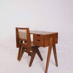 Mid-Century Modern Teak Writing Desk - Pj Jeanneret Chandigarh Vleg Inspired - thumbnail 3