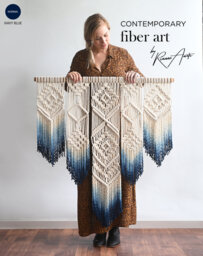 "Geometric Macrame Wall Hanging - Dyed Tapestry ""Isa" - thumbnail 1
