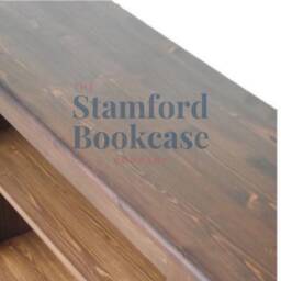 Solid Pine Bookcase, 5Ft Wide Display Shelving, Traditional Hallway Storage Unit - thumbnail 3