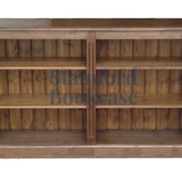 Solid Pine Bookcase, 5Ft Wide Display Shelving, Traditional Hallway Storage Unit - thumbnail 2