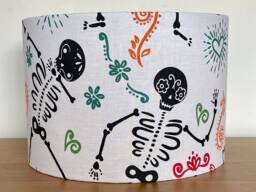 Skeleton Lampshade 40cm 30cm 25cm 20cm 15cm Fabric Drum Ceiling Pendant Table Lamp Various Sizes Metallic Children's Kids Boys Girls - thumbnail 1