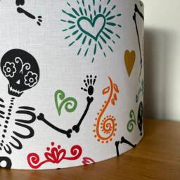 Skeleton Lampshade 40cm 30cm 25cm 20cm 15cm Fabric Drum Ceiling Pendant Table Lamp Various Sizes Metallic Children's Kids Boys Girls - thumbnail 2