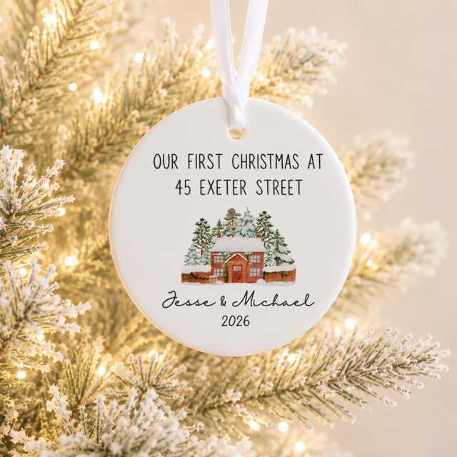 Personalised First Christmas in Our New Home Bauble, Ornament, Housewarming Gift, Keepsake, 2026 - image 1