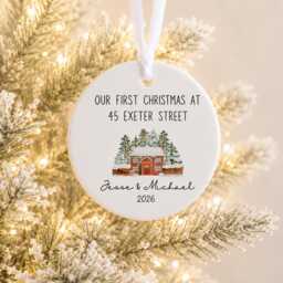 Personalised First Christmas in Our New Home Bauble, Ornament, Housewarming Gift, Keepsake, 2026 - thumbnail 1