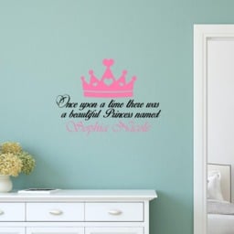 Princess Name Vinyl Wall Decal Girl Nursery Decor - 22 X 30 In - thumbnail 3