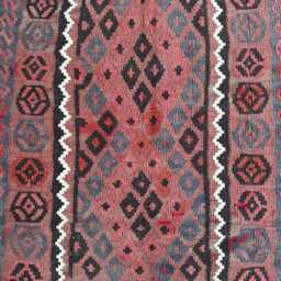 4.6x6.3 Ft, Antique Flatweave Center Style Rug, Hand Knotted Wool Dining Table Rug - thumbnail 3