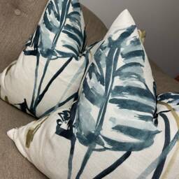 "Harlequin Linen Palm Leaves Cushion Cover 20"" X 20" - thumbnail 3