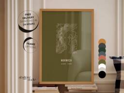 Custom Topographic Map Print Contour New Home Gift City Wall Art National Park Location Coordinates For Him - thumbnail 1