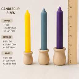 Wooden Candle Holder Wedding Centerpiece Table Display Rustic Home Accent Farmhouse Mantel Styling Housewarming Gift Natural Candles Stick - thumbnail 2