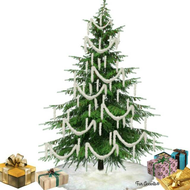 All I Want Fur Christmas - Soft Premium Faux Garland Swag Fireplace Mantles Trees Bannister's Holiday Decor - image 1