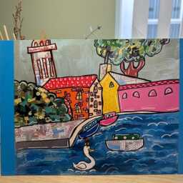 Saltaire Mills A4 Professional Art Print Of Original Artwork By Autistic Artist Emy Spinks - thumbnail 2