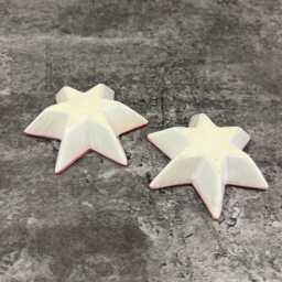 Pair Of Beautiful Pink Star Ceramic Candle Holders Home Decor - thumbnail 3