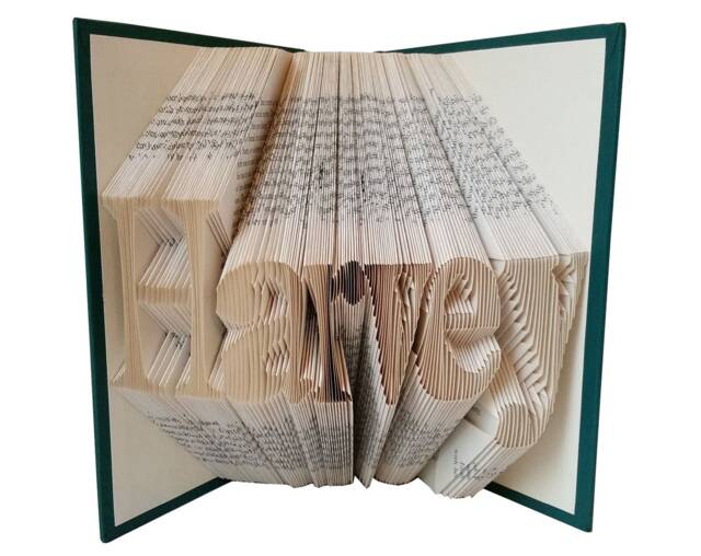 Custom Name Folded Book Art Anniversary Gift - image 1