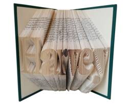 Custom Name Folded Book Art Anniversary Gift - thumbnail 1