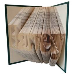 Custom Name Folded Book Art Anniversary Gift - thumbnail 2
