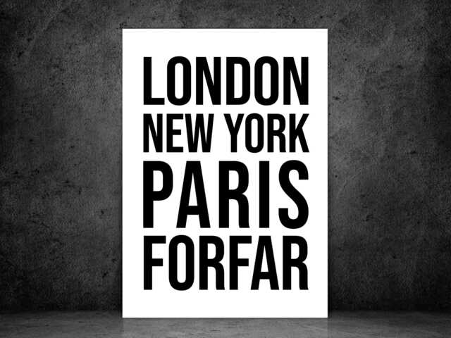 Forfar Iconic Bold Town Scotland Print Poster - Fife Gift Bespoke A5 A4 A3 Framed Or Unframed - image 1