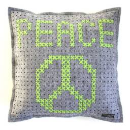 Felt Decorative Pillow, Embroidered - thumbnail 1