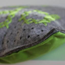 Felt Decorative Pillow, Embroidered - thumbnail 3