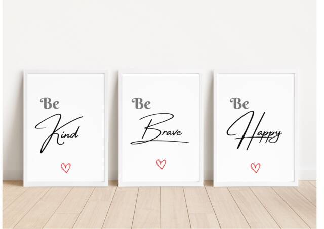 Positive Affirmation Print Set Of 3 Empowering Quote Wall Art - A4/A5 Unframed Prints - image 1