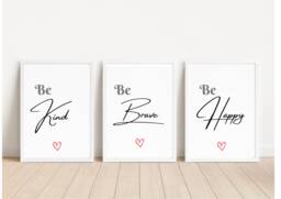 Positive Affirmation Print Set Of 3 Empowering Quote Wall Art - A4/A5 Unframed Prints - thumbnail 1