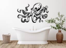 Octopus Wall Decal Tentacles Sprut Kraken Ocean Sea Animal Decals Vinyl Sticker Interior Home Decor Art Bedroom - thumbnail 1