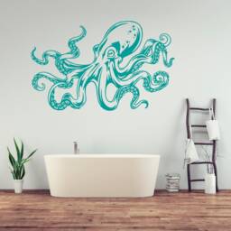 Octopus Wall Decal Tentacles Sprut Kraken Ocean Sea Animal Decals Vinyl Sticker Interior Home Decor Art Bedroom - thumbnail 3