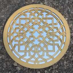 Round Wooden Wall Mirror Tunis 60cm - thumbnail 2