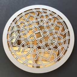 Round Wooden Wall Mirror Tunis 60cm - thumbnail 3