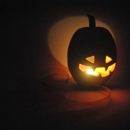 Special Halloween. White Ceramic Pumpkin Candle Holder, With Orange Dots & Green Tail. Interior Orange. Ready To Ship - thumbnail 3