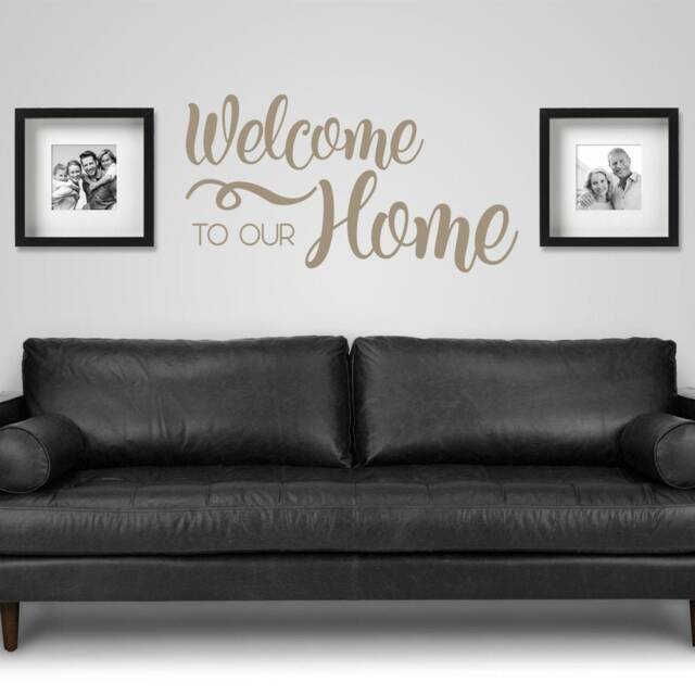 Welcome To Our Home, Vinyl Wall Decal, Entryway Decor, Welcome Sign, Family New Home Gift, Easy Apply - image 1