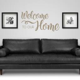 Welcome To Our Home, Vinyl Wall Decal, Entryway Decor, Welcome Sign, Family New Home Gift, Easy Apply - thumbnail 1