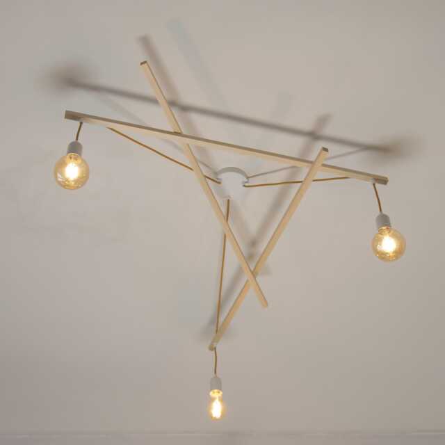 Asterisme Pendant Light 3 Bulbs Natural Wood Scandinavian Pendantmodern Pendantminimalist Pendanthanging Fixture - image 1