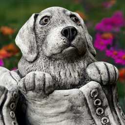 Spaniel Statue in Boots Stone Dog Figurine Cute Puppy Garden Decoration Concrete Sculpture Outdoor Pet Ornament Handmade Yard Art - thumbnail 4