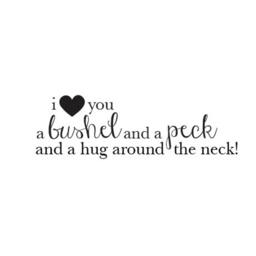 I Love You A Bushel & Peck Wall Decal, Baby Nursery Decor, Children's Quote Stickers, Nursery Decals Db376 - thumbnail 3